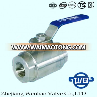 2-PC High Pressure Female Threaded Stainless Steel Ball Valve