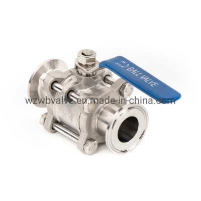 3-PC Clamped Ball Valve 1.4408 Material with Manual Handle