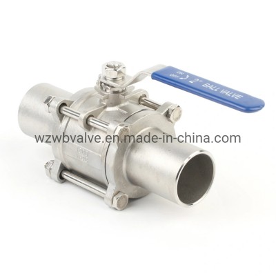 Three Piece Butt Welding Ball Valve 4 Inch