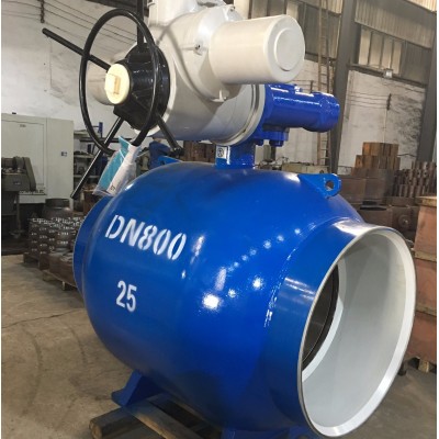 High Performance Fully Welding Gear Operated Ball Valve Steel 20